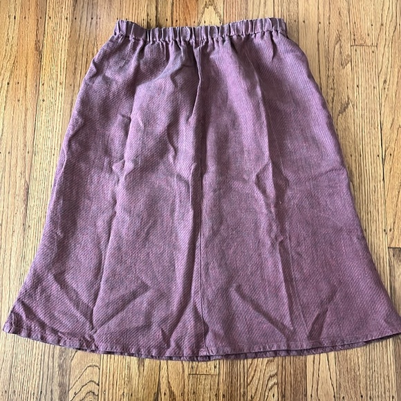 FLAX 100% Linen Skirt M - Picture 3 of 4